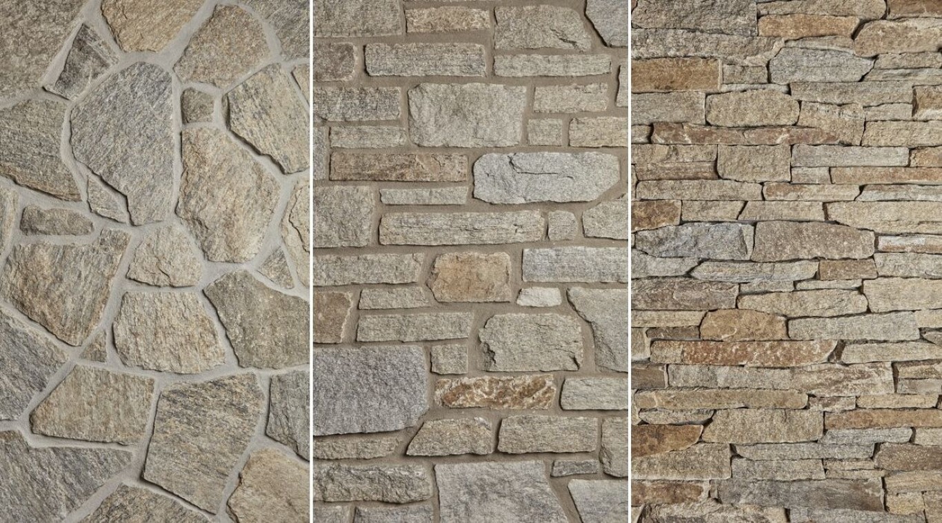 Custom natural stone masonry work featuring fieldstone, ashlar, and ledgestone